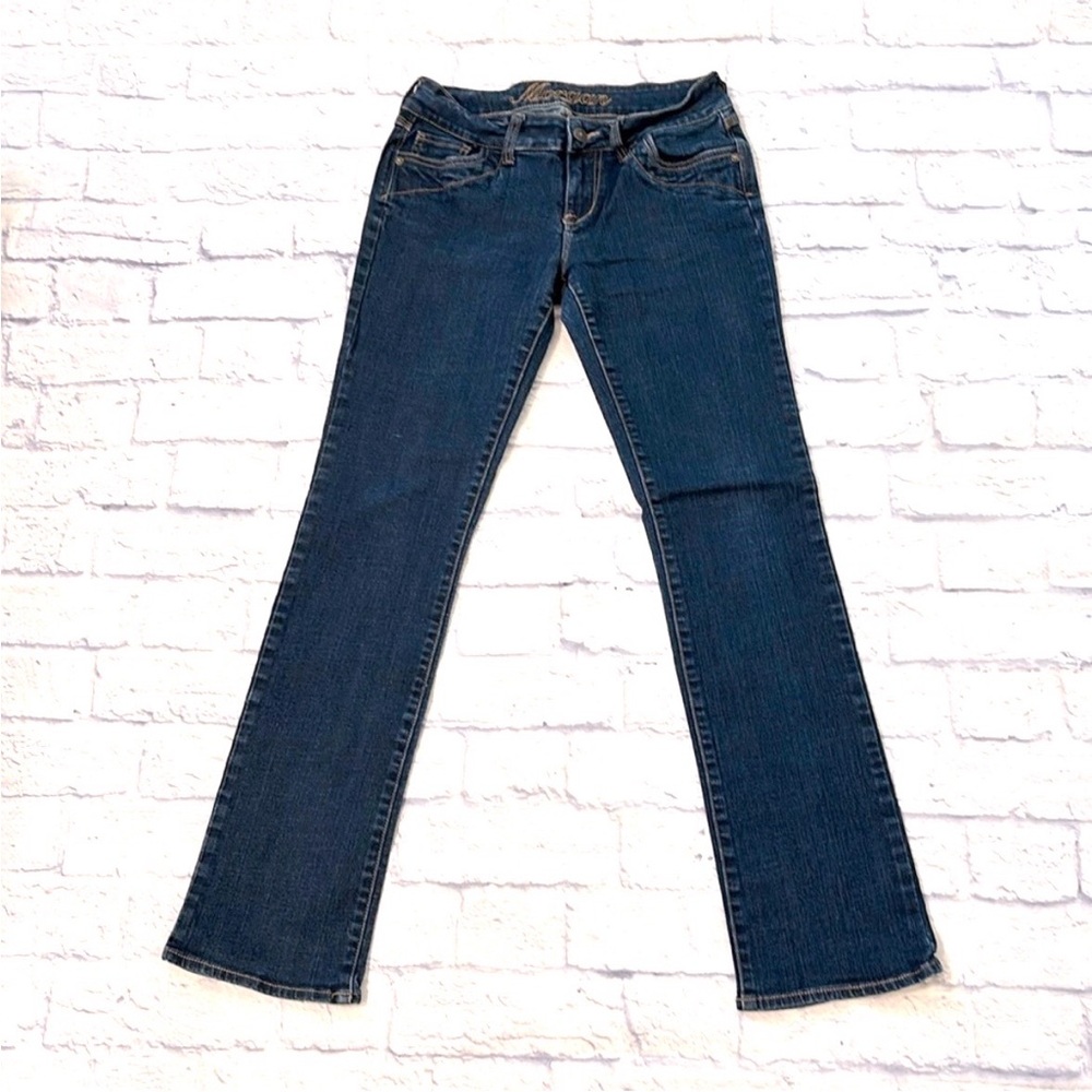 Delia’s Morgan Low Rise Straight Leg Jeans Dark Wash Blue Denim Jeans Size 5/6 R